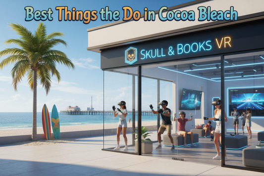 AI depiction of Skull & Books VR and Beach