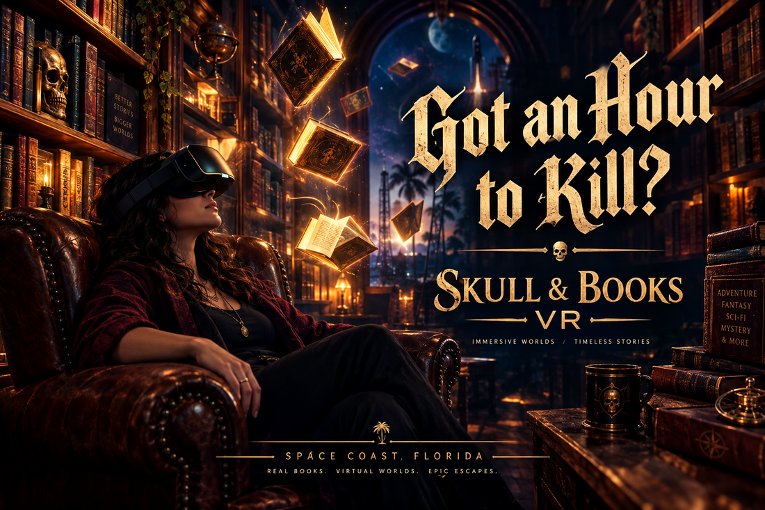 AI gneerated image Skull & Books VR