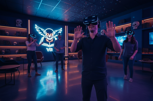 AI generated image, people in VR
