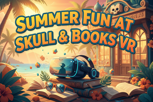 AI generated image summer fun at skull & books vr