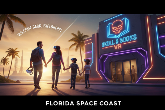 AI Generated Image customers coming back to Skull & Books VR