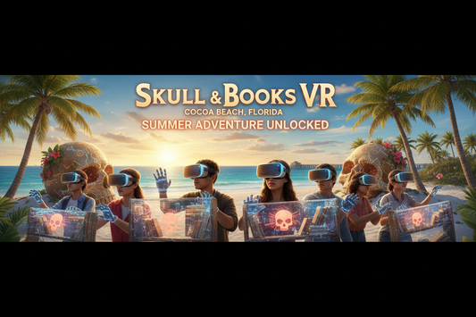 AI Generated Image Summer and Skull & Books VR