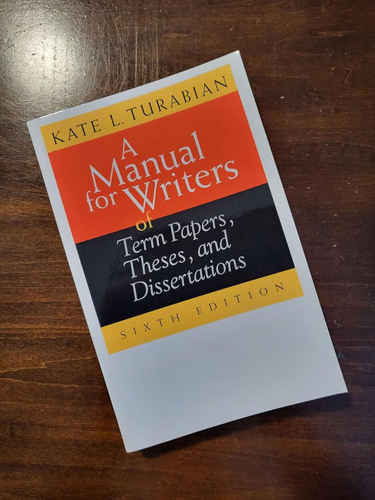 A Manual for Writers of Term Papers, Theses, and Dissertations, 6th Edition (Chicago Guides to Writing, Editing, and Publishing) Used Book at Skull & Books VR Cocoa Beach