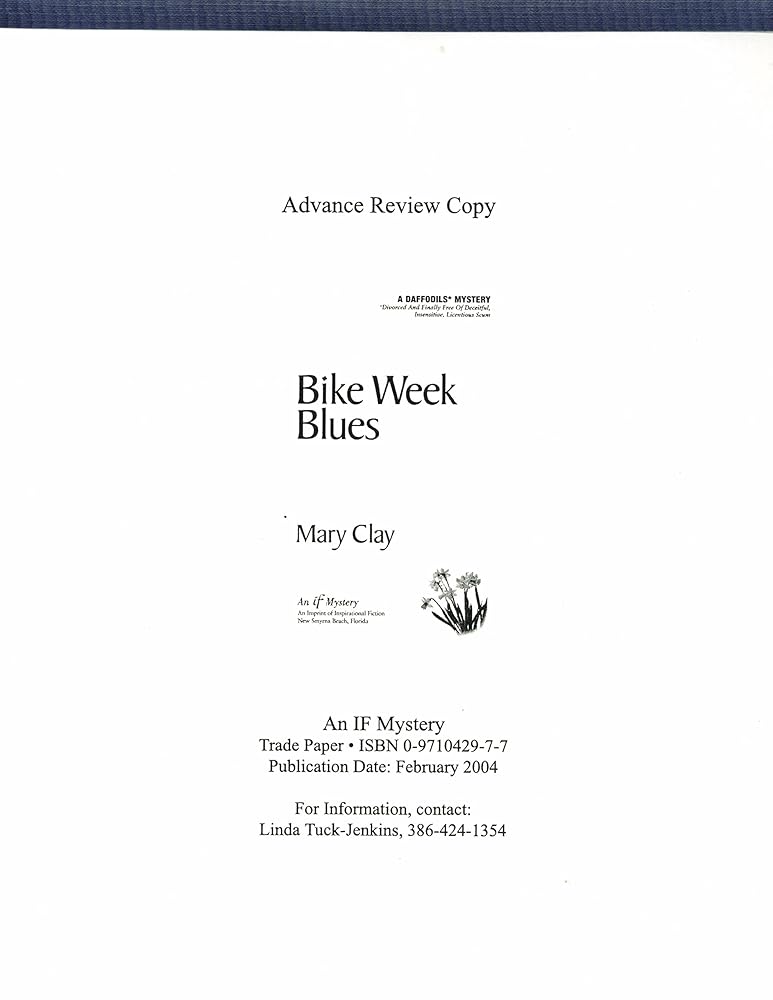 Bike Week Blues: A Daffodils Mystery Used Book at Skull & Books VR Cocoa Beach