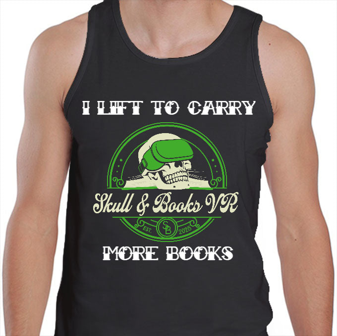 Men's Tank image of apparel at Skull & Books VR Cocoa Beach